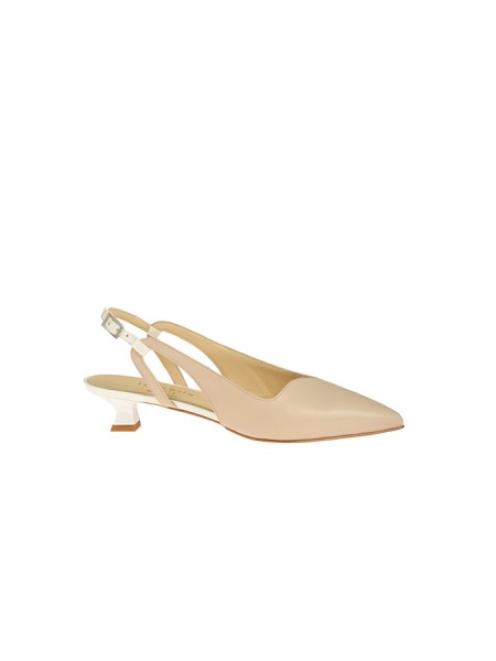 Scarpa Isabelle Paris Slingback Nudo/Bianco